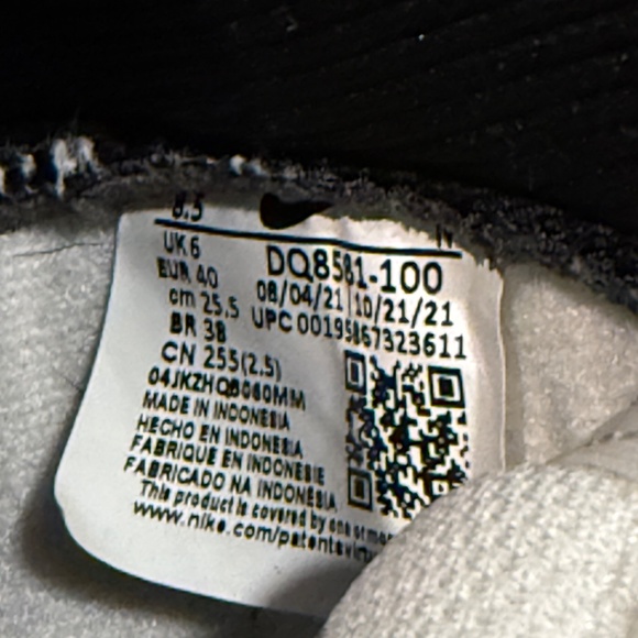 Nike Dunk High Vintage Black W8.5 - Picture 6 of 6